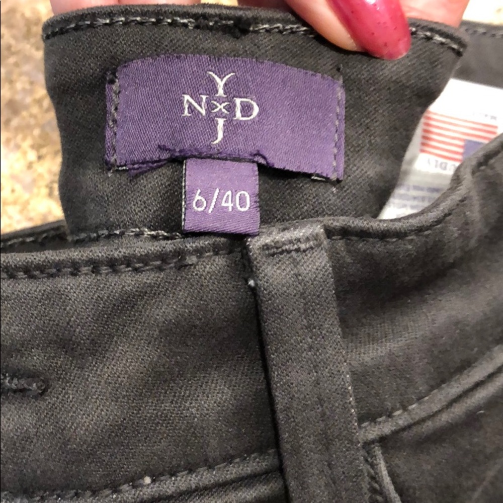 NYDJ Jeans Legging Gray Size 6 Black 6/40 - Picture 2 of 15